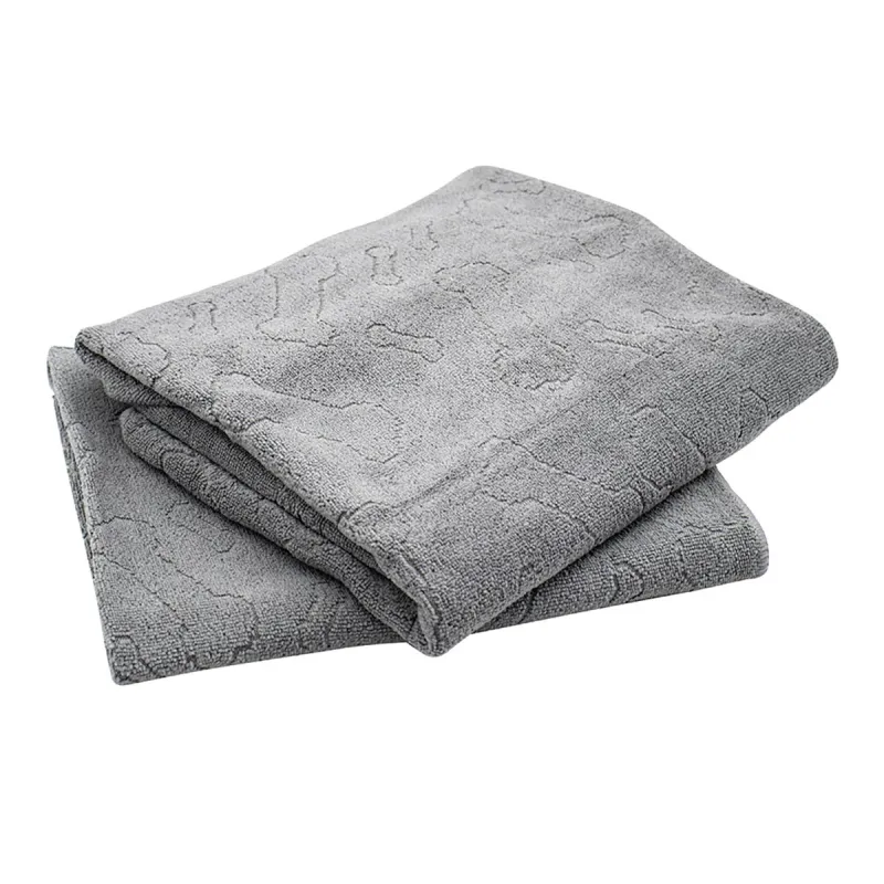 Serviette Microfibre pour Chien - Motif Os Gris 110x60cm - Ducatillon