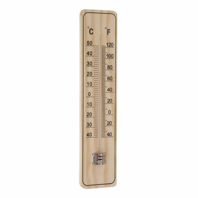 Thermomètre Extérieur en Bois - Design Élégant et Précis - Ducatillon