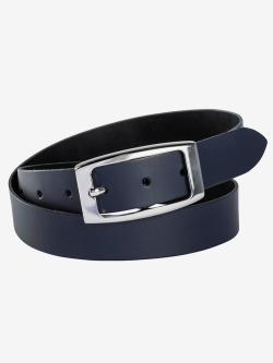 Ceinture en cuir, couleur : bleu foncé uni, taille 145, marque Sheego, 100% cuir - helline