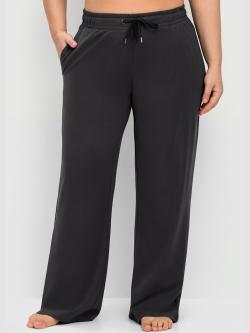 Pantalon de sport, couleur : gris foncé uni, taille 60, marque Sheego, 70% viscose;26% polyamide;4% élasthanne - helline