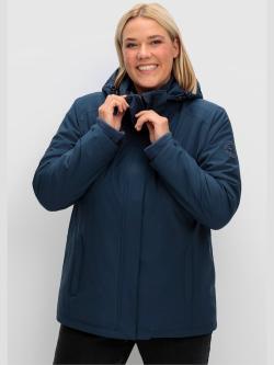 Veste d'extérieur, couleur : bleu foncé uni, taille 56, marque Sheego, 94% polyester;6% élasthanne - helline
