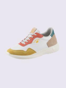 Baskets de fabrication espagnole, blanc à motifs, taille 41 - helline