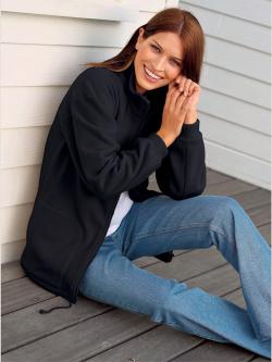 Veste polaire traitement contre les bouloches, couleur noir, taille 38, marque Collection L - helline