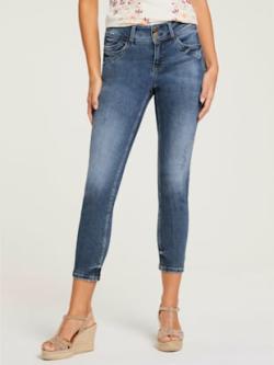 Jean coupe skinny tendance, coleur bleu denim - HELLINE