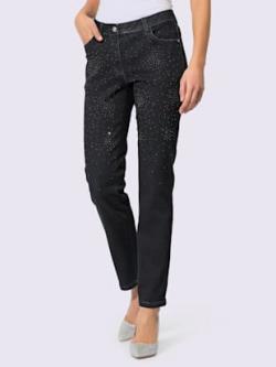 Jean 5 poches denim ultra-extensible avec effet modelant, couleur bleu, taille 54, marque Creation L - helline