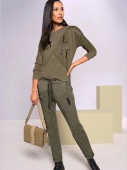 Pantalon cargo coupe cargo décontractée, couleur vert, taille 52, marque Rick Cardona - helline