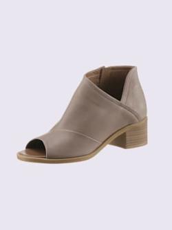 Sandales cuir nappa de vache, marron moyen uni, taille 41 - helline