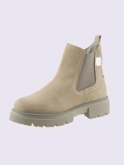 Bottines cuir velours de vache., couleur marron, taille 37 - helline