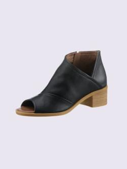 Sandales cuir nappa de vache, couleur noir, taille 37 - helline
