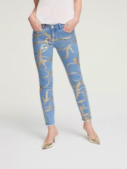 Jean push-up coupe skinny, coleur bleu délavé - HELLINE