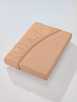 Drap-housse jersey maco à repassage superflu, couleur beige - HELLINE