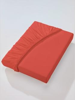 Drap-housse très extensible, couleur rouille - HELLINE
