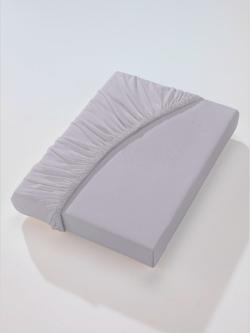 Drap-housse très extensible, coleur gris argenté - HELLINE