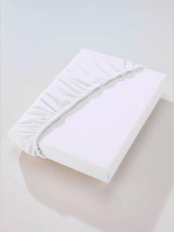Drap-housse chaud et moelleux, coleur blanc - HELLINE