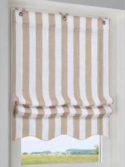 Store-bateau, couleur : marron clair à motifs, taille 140x80 cm, marque helline home, 100% polyester - helline