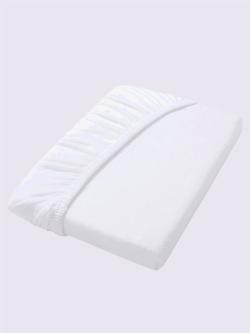 Drap-housse jersey moelleux au repassage superflu, couleur blanc, taille 140x200 - 160x200 cm, marque Irisette - helline