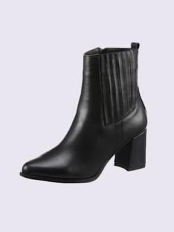 Bottines cuir nappa de vache, coleur noir - HELLINE