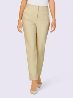 Pantalon en imitation cuir imitation cuir souple, coleur sable - HELLINE