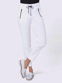 Pantalon lyocell (tencel), couleur blanc, taille 46, marque Stehmann Comfort line - helline