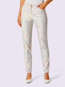Jean 5 poches 20% modal, couleur couleur ivoire, taille 48, marque CREATION L PREMIUM - helline