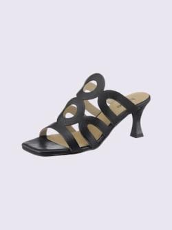 Mules de fabrication espagnole, couleur : noir uni, taille 40, 100% cuir de vache - helline