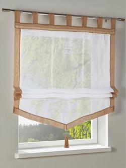 Store-bateau matière transparente, couleur blanc, taille 130x45 cm, marque helline home - helline