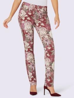 Jean 5 poches coupe 5 poches, couleur rouge, taille 46, marque Creation L - helline