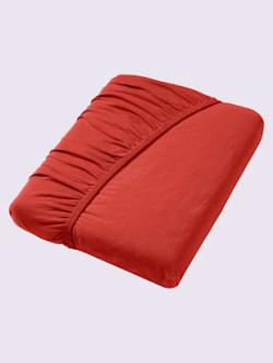 Drap-housse élasthanne : tenue infroissable, coleur terre cuite - HELLINE