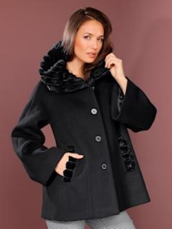 Veste en laine 100% laine, couleur noir, taille 44, marque CREATION L PREMIUM - helline