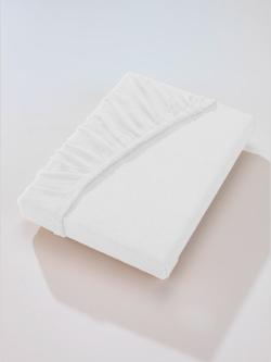 Drap-housse ni repassage ni défauts, couleur blanc, taille 1 pièce 140x200 - 160x200 cm, marque wäschepur - helline