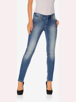 Jean skinny coupe skinny tendance, couleur bleu, taille 42, marque Linea Tesini - helline