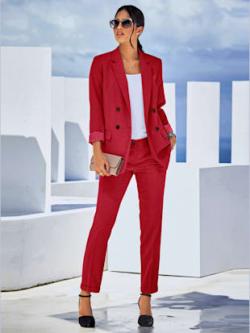 Blazer structure indéformable, couleur rouge, taille 52 - helline
