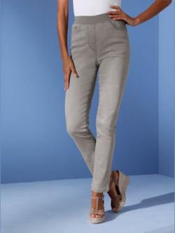 Jean coton et lyocell mélange coton et lyocell de qualité, coleur gris denim - HELLINE