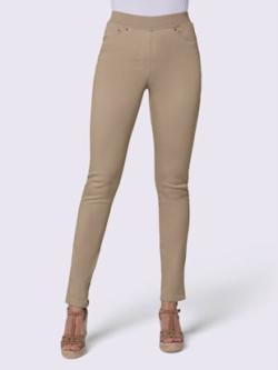 Jean coton et lyocell mélange coton et lyocell de qualité, coleur beige - HELLINE
