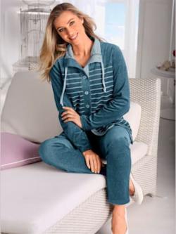 Tenue détente ultra-doux et chaud, coleur bleu - HELLINE
