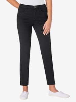 Jean stretch coupe féminine, couleur noir, taille 50, marque Creation L - helline