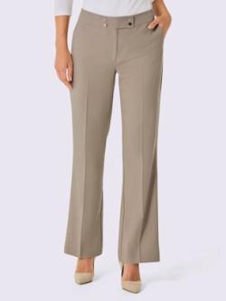 Pantalon plissé 63% lyocell (tencel), couleur marron, taille 38, marque CREATION L PREMIUM - helline