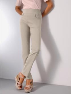 Pantalon large ceinture élastique, couleur gris, taille 40, marque Stehmann Comfort line - helline
