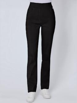 Pantalon large ceinture élastique, couleur noir, taille 44, marque Stehmann Comfort line - helline