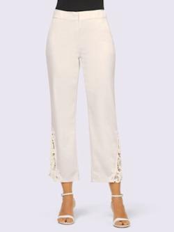 Pantalon 7/8, coleur écru - HELLINE