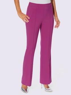 Pantalon tissé mélange de matières facile d'entretien, couleur rose, taille 48, marque Fair Lady - helline