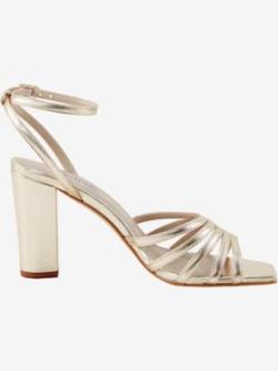 Sandales cuir nappa chèvre doux, couleur couleur doré - HELLINE