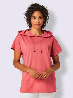 Sweatshirt ultra-doux avec modal, couleur rouge, taille 38, marque CREATION L PREMIUM - helline