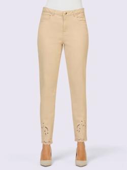 Jean 98% coton, couleur sable - HELLINE