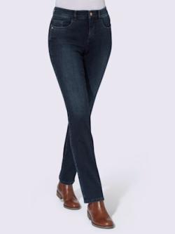 Jean 5 poches qualité coton doux sur la peau, couleur bleu, taille 48, marque Ascari - helline