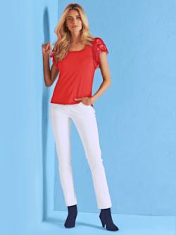 Jean mélange de lyocell et de viscose de qualité, couleur blanc - HELLINE
