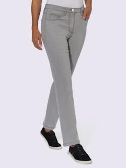 Jean 5 poches stretch perfect fit, couleur gris, taille 48, marque Collection L - helline