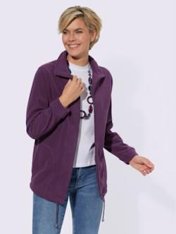 Veste polaire traitement contre les bouloches, coleur prune - HELLINE