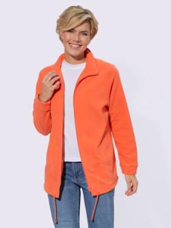 Veste polaire traitement contre les bouloches, coleur couleur terre cuite - HELLINE