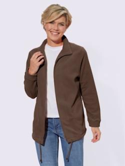 Veste polaire traitement contre les bouloches, coleur moka - HELLINE